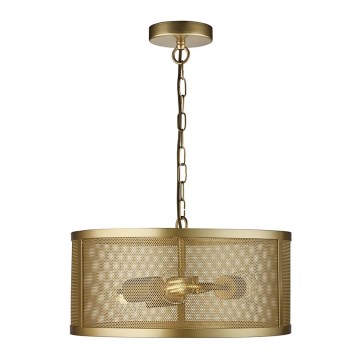Searchlight - Chandelier on a chain FISHNET 3xE27/60W/230V golden