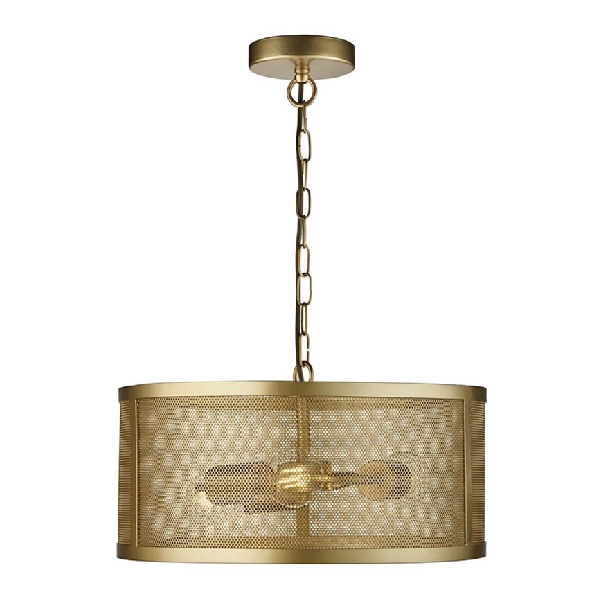 Searchlight - Chandelier on a chain FISHNET 3xE27/60W/230V golden