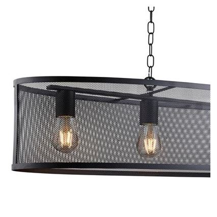 Searchlight - Chandelier on a chain FISHNET 4xE27/60W/230V black