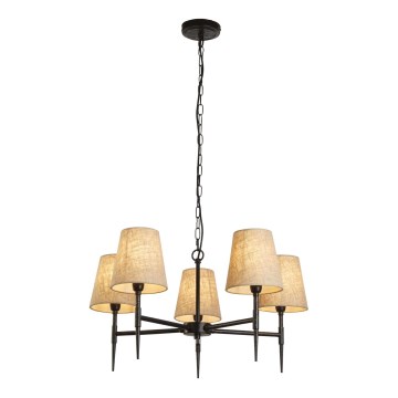 Searchlight - Chandelier on a chain GOTHIC 5xE14/60W/230V black