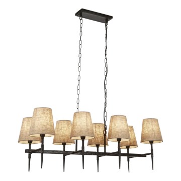 Searchlight - Chandelier on a chain GOTHIC 8xE14/60W/230V black