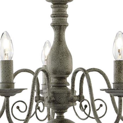 Searchlight - Chandelier on a chain GREYTHORNE 5xE14/40W/230V