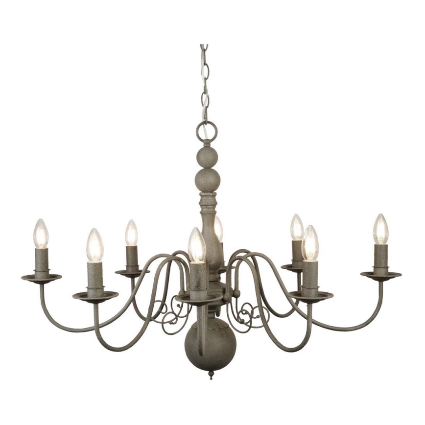 Searchlight - Chandelier on a chain GREYTHORNE 8xE14/40W/230V