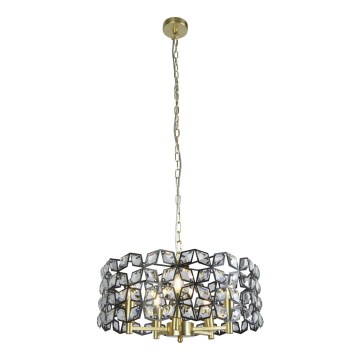 Searchlight - Chandelier on a chain IRIS 5xE14/60W/230V d. 48 cm brass