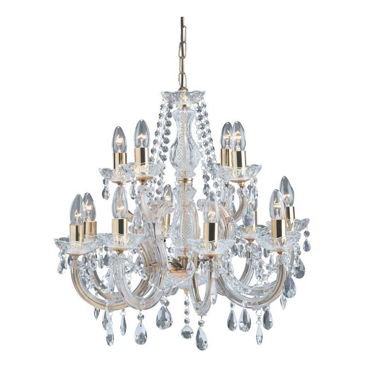 Searchlight - Chandelier on a chain MARIE 12xE14/10W/230V