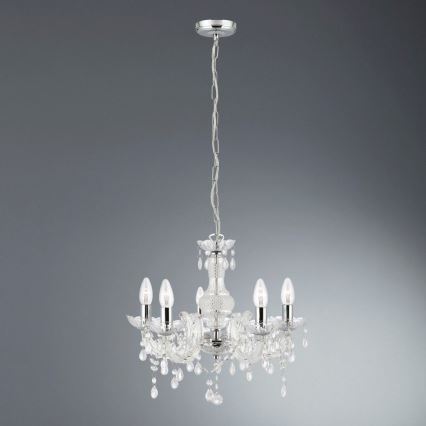 Searchlight - Chandelier on a chain MARIE 5xE14/40W/230V