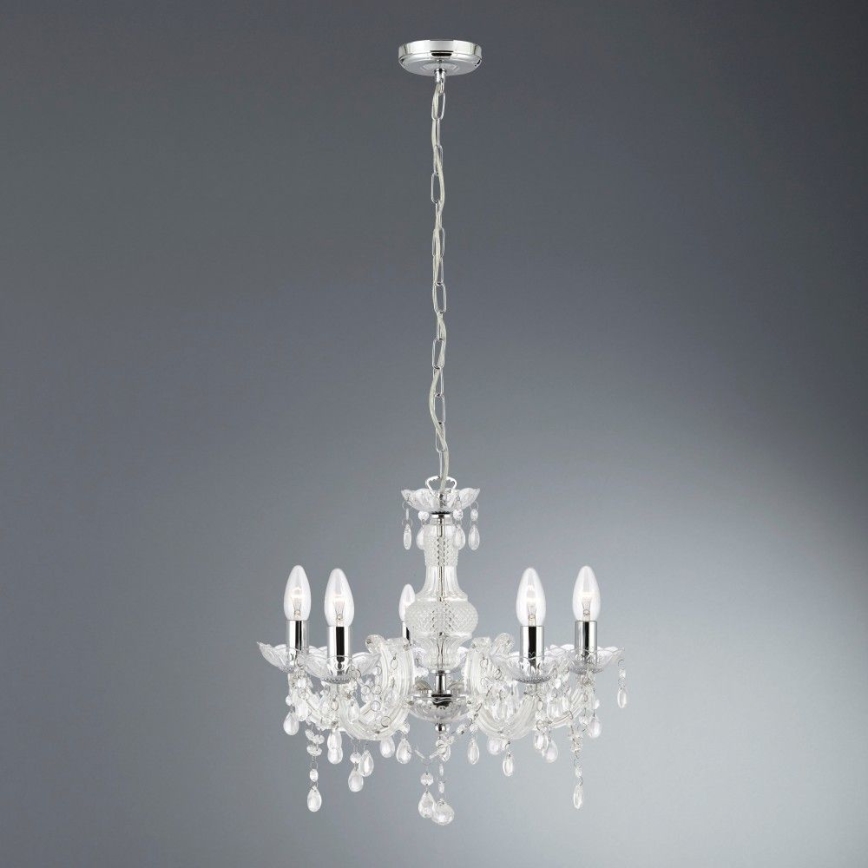 Searchlight - Chandelier on a chain MARIE 5xE14/40W/230V