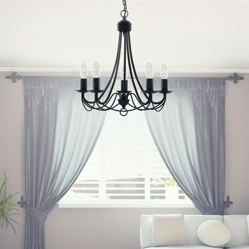 Searchlight - Chandelier on a chain MAYOPLE 5xE14/60W/230V