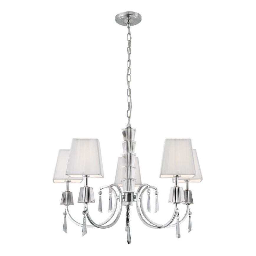 Searchlight - Chandelier on a chain PORTICO 5xG9/33W/230V shiny chrome