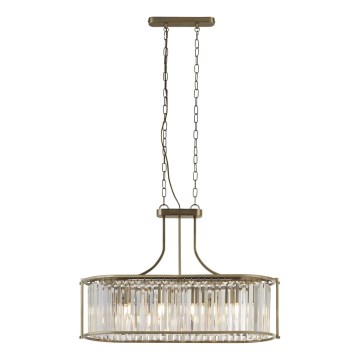 Searchlight - Chandelier on a chain VICTORIA 5xE27/60W/230V brass