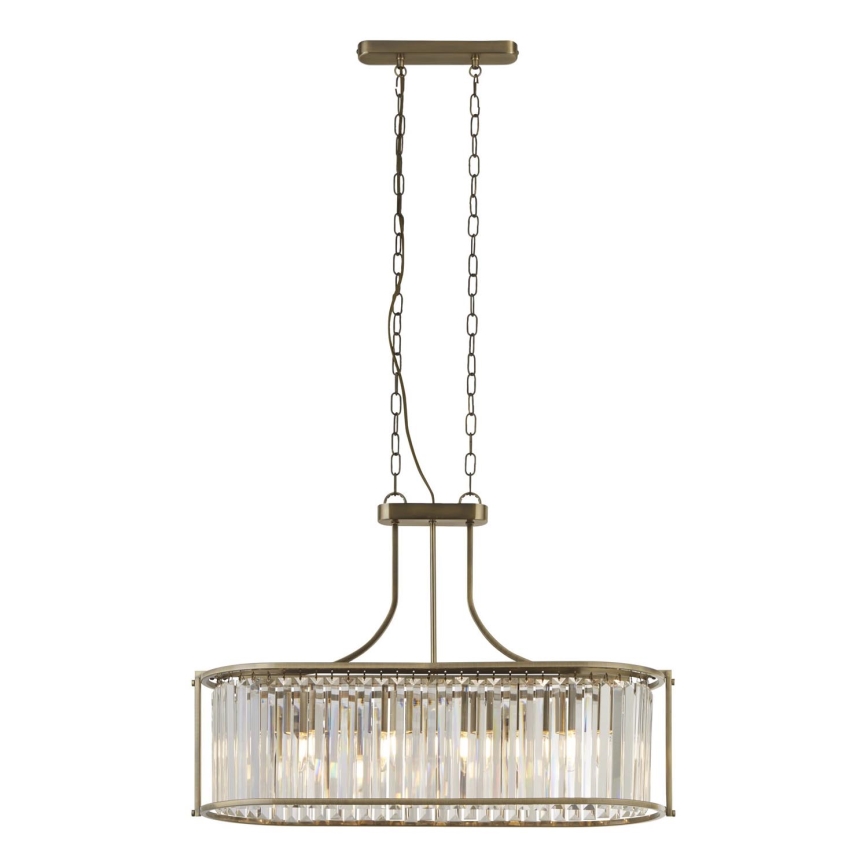 Searchlight - Chandelier on a chain VICTORIA 5xE27/60W/230V brass