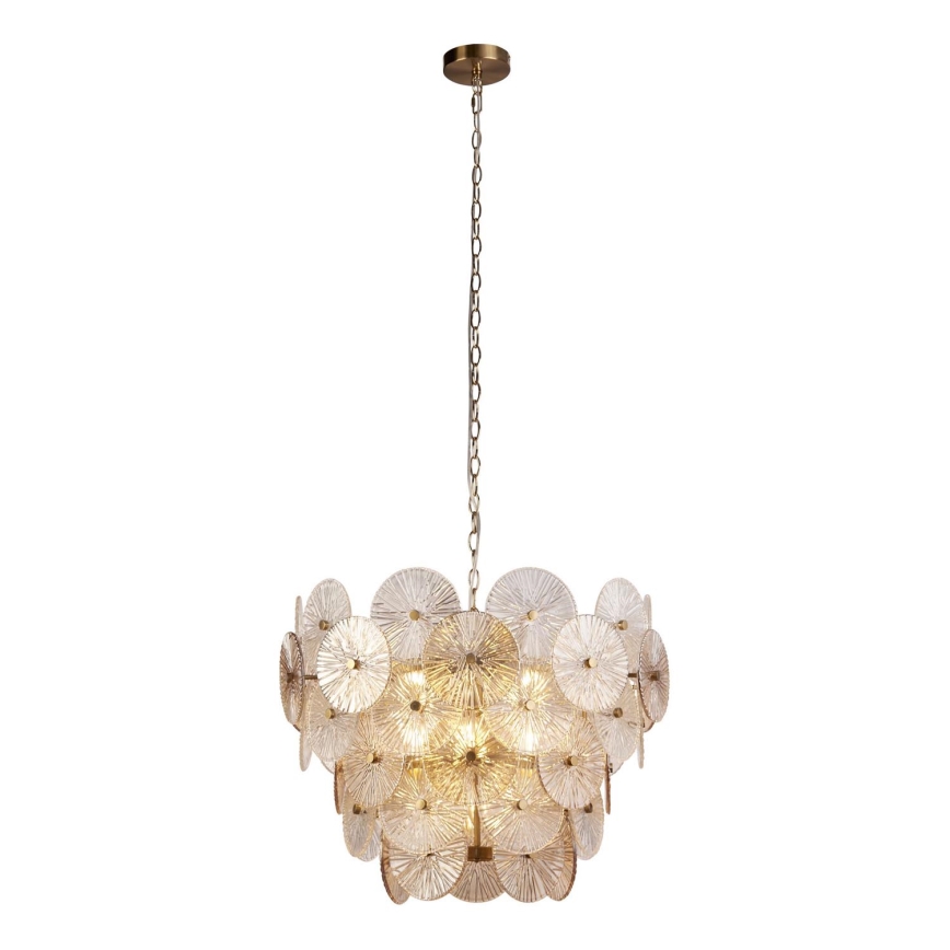 Searchlight - Chandelier on a chain WAGON WHEEL 9xG9/33W/230V d. 64 cm bronze