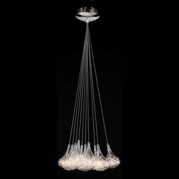 Searchlight - Chandelier on a string 10xG4/20W/230V shiny chrome