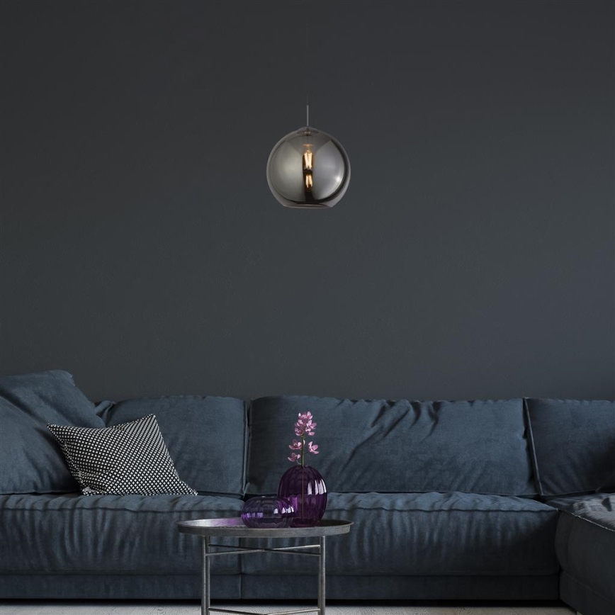Searchlight - Chandelier on a string BALL 1xE27/60W/230V black