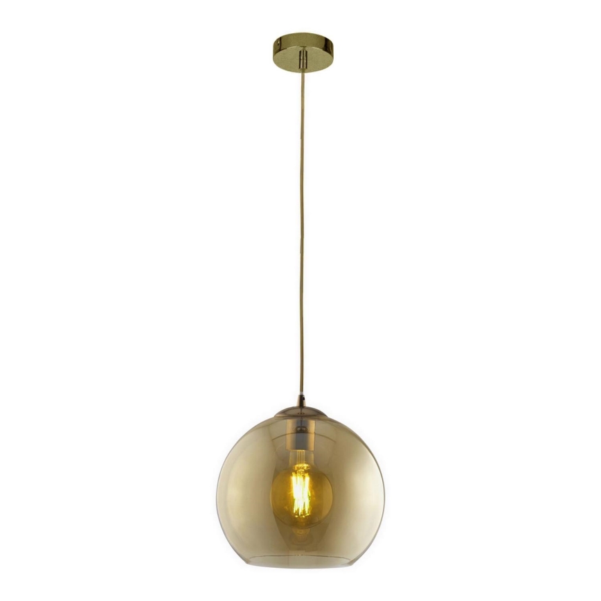 Searchlight - Chandelier on a string BALL 1xE27/60W/230V brown