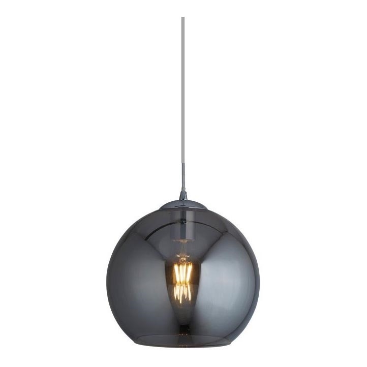 Searchlight - Chandelier on a string BALL 1xE27/60W/230V silver