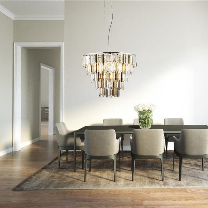 Searchlight - Chandelier on a string CLARISSA 9xE14/40W/230V