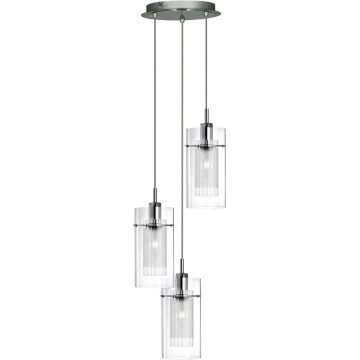 Searchlight - Chandelier on a string DUO 3xE14/60W/230V matte chrome