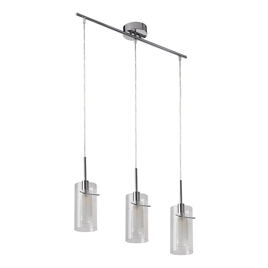 Searchlight - Chandelier on a string DUO 3xE14/60W/230V shiny chrome