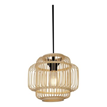 Searchlight - Chandelier on a string MADELINE 1xE27/7W/230V d. 29 cm bamboo