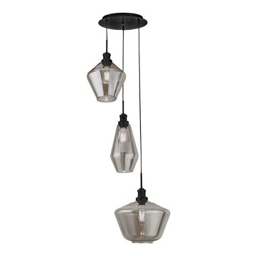 Searchlight - Chandelier on a string MIA 3xE27/60W/230V black