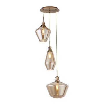 Searchlight - Chandelier on a string MIA 3xE27/60W/230V brass