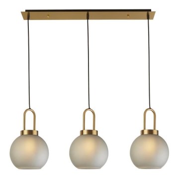 Searchlight - Chandelier on a string SNOWDROP 3xE27/60W/230V brass