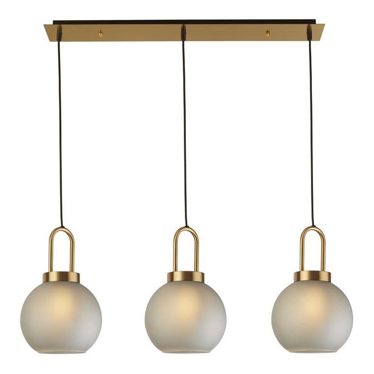 Searchlight - Chandelier on a string SNOWDROP 3xE27/60W/230V brass
