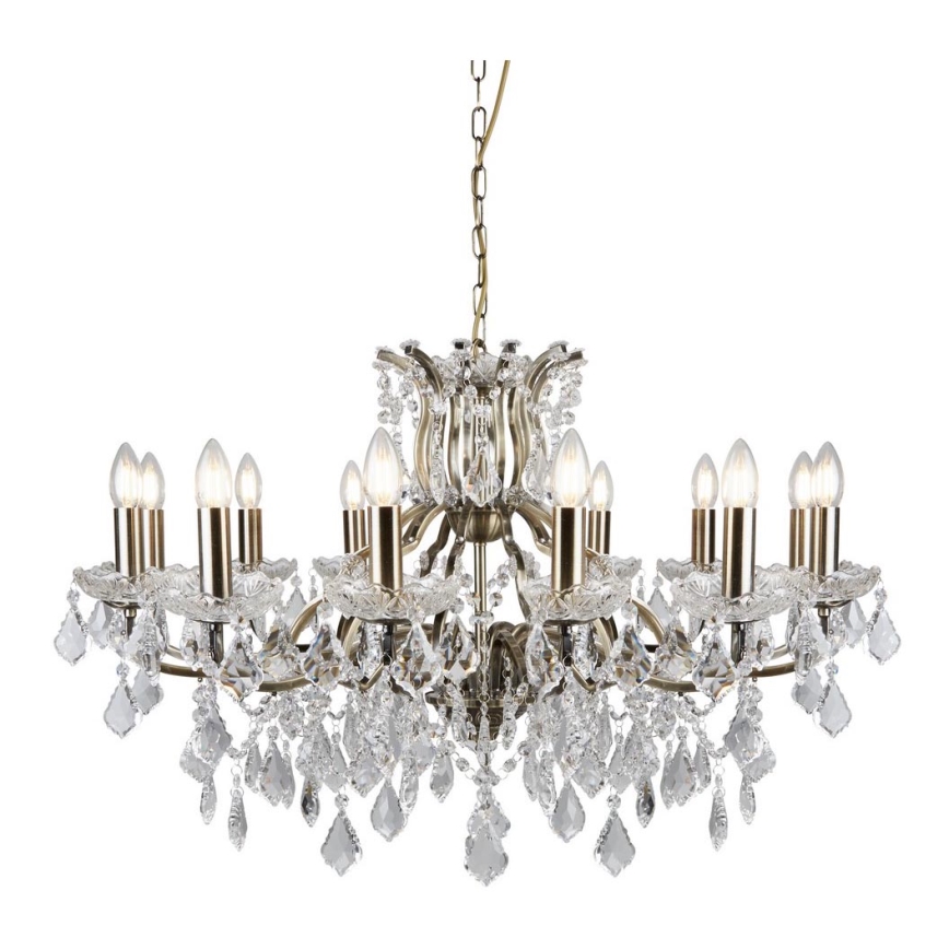 Searchlight - Crystal chain chandelier  PARIS 12xE14/40W/230V