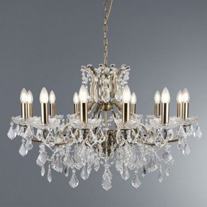 Searchlight - Crystal chain chandelier  PARIS 12xE14/40W/230V