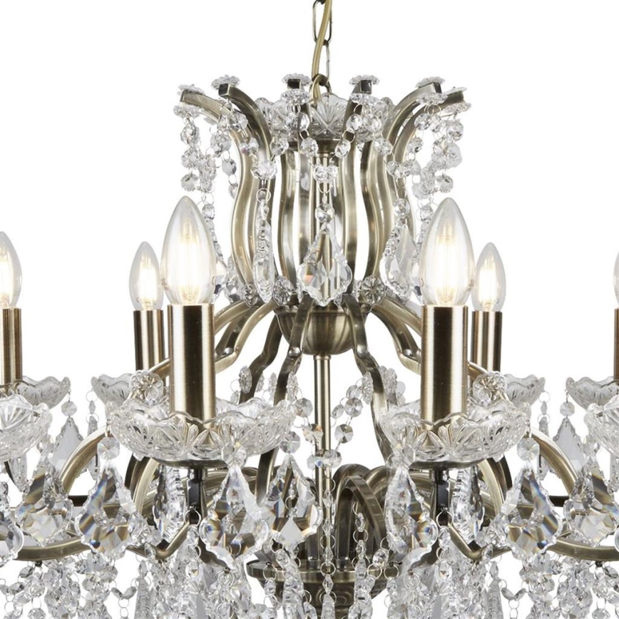 Searchlight - Crystal chain chandelier  PARIS 12xE14/40W/230V