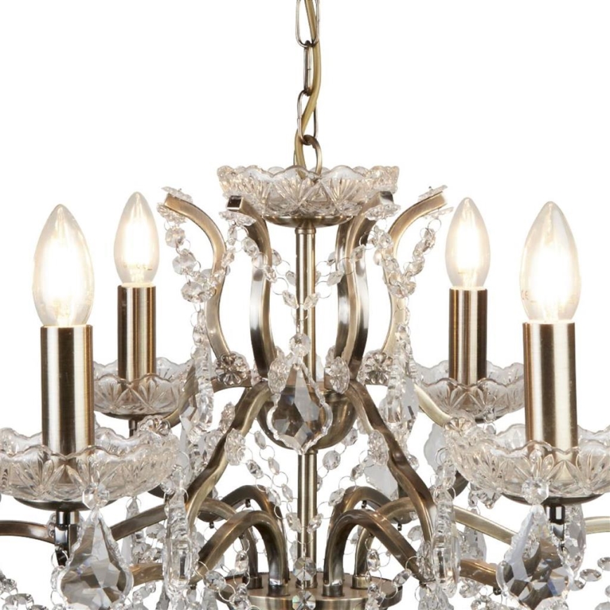Searchlight - Crystal chain chandelier  PARIS 6xE14/40W/230V