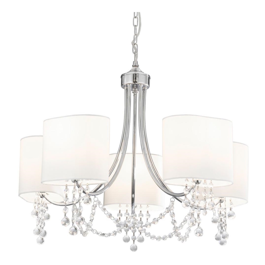 Searchlight - Crystal chandelier on a chain NINA 5xE14/60W/230V