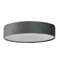 Searchlight - DRUM ceiling light 3xE27/60W/230V grey