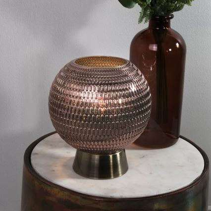 Searchlight - LED Table Lamp MILA LED/0.6W/3xAAA Brown