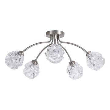 Searchlight - Flush-mount chandelier ASTRAL 5xG9/33W/230V matte chrome