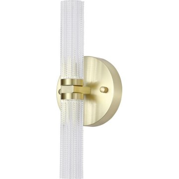 Searchlight - LED Dimmable Bathroom Wall Light ABERDEEN 2xLED/12W/230V IP44 Brass