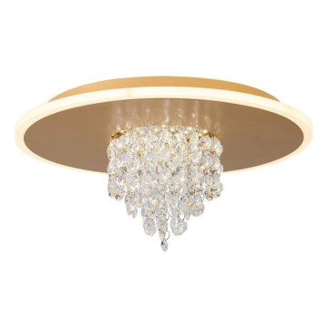 Searchlight - LED Dimmable Ceiling Light DELUGE LED/20W/230V Ø31.5 cm Gold