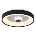 Searchlight - LED Dimmable ceiling light POLKA LED/24W/230V + LED/6W Ø 38.5 cm black