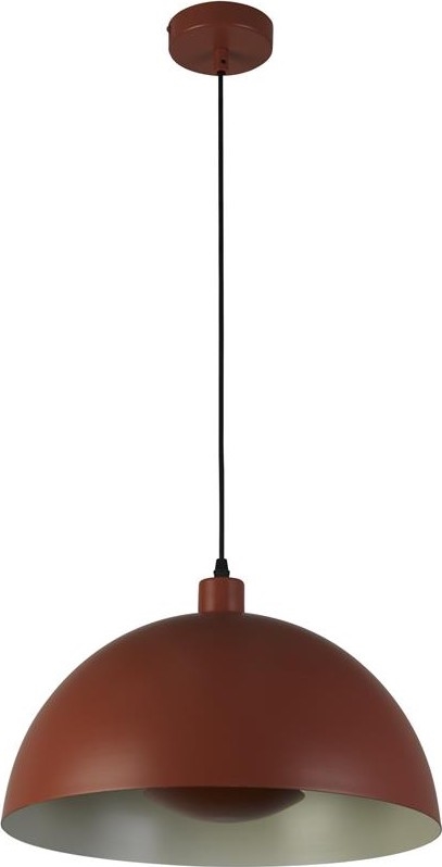 Searchlight - MARS Cable-Hung Pendant 1x E27/60W/230V, dia. 25 cm, Brick Red