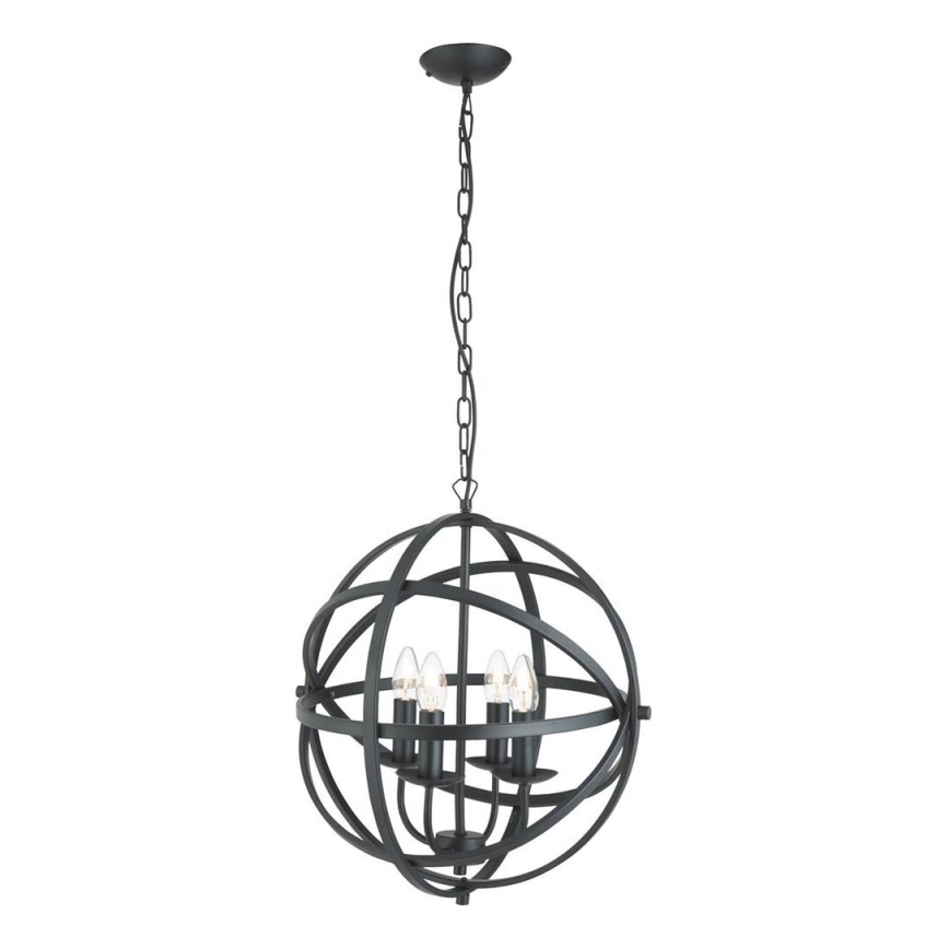 Searchlight - ORBIT chain-hung chandelier 4xE14/60W/230V black