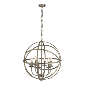 Searchlight - ORBIT Chain-hung Chandelier 6xE14/60W/230V Brass