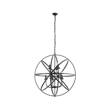 Searchlight - ORBIT Chain-Hung Chandelier 8xE14/60W/230V Black