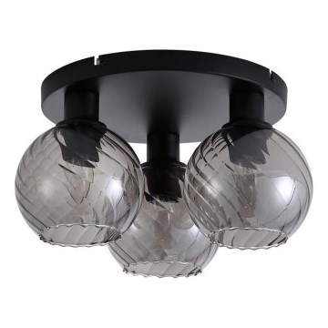 Searchlight - RADIANCE ceiling light 3xE27/60W/230V Ø 37.5 cm black