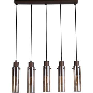 Searchlight - SWEDEN cable pendant 5xE27/60W/230V brown/smoked
