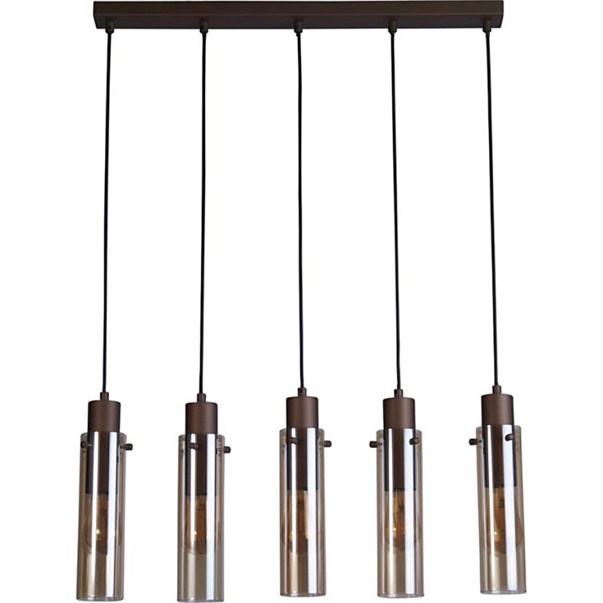 Searchlight - SWEDEN cable pendant 5xE27/60W/230V brown/smoked