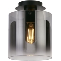 Searchlight - SWEDEN Ceiling Light 1xE27/60W/230V Ø 22 cm Black/Smoked