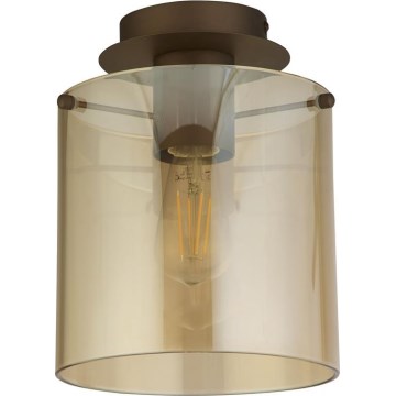 Searchlight - SWEDEN ceiling light 1xE27/60W/230V Ø 22 cm brown/smoky