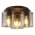 Searchlight - SWEDEN ceiling light 3xE27/60W/230V Ø 39 cm brown/smoke