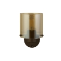 Searchlight - SWEDEN Wall Light 1xE27/60W/230V Brown/Smoked